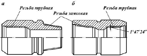 Типы замков для соединения бурильных труб